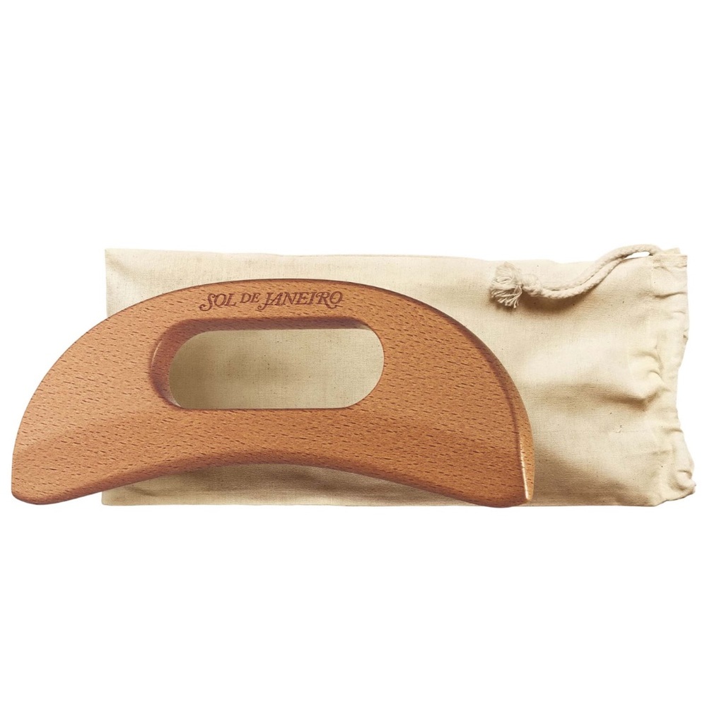 Sol de Janeiro new Tool Wood Lymphatic Massage Natural Material Drawstring Bag